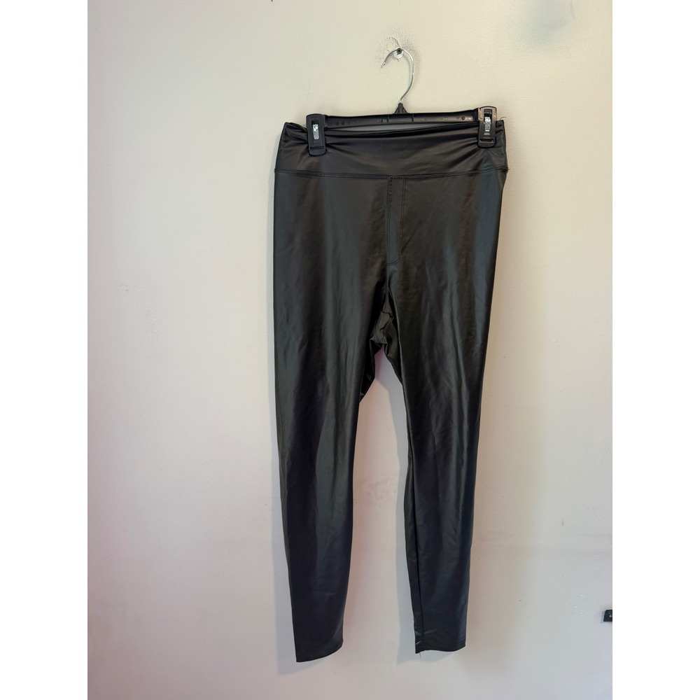 OFFLINE by Aerie Real Luxe High Rise Faux Leather Leggings Black Large
